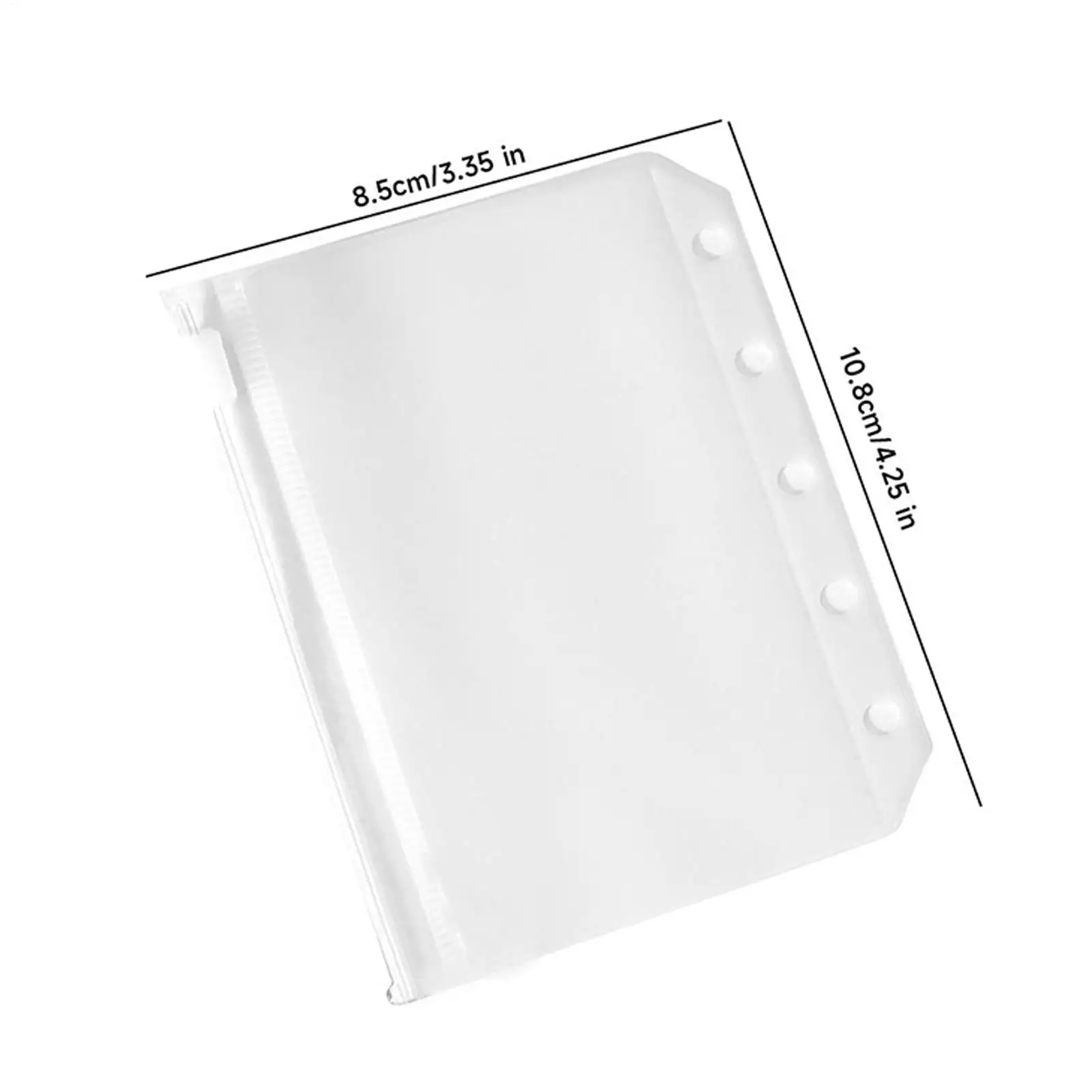 Clear Page Protectors 10 Pieces 5-Ring M5 Zipper Document Sleeves Binder Protector Pages For Professionals Travelers Artists