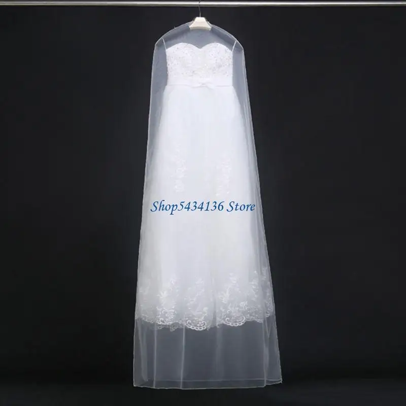 H7ED 160/180cm for Extra Large Soft Cloth Wedding Dress Dustproof Cover Pullover Thin