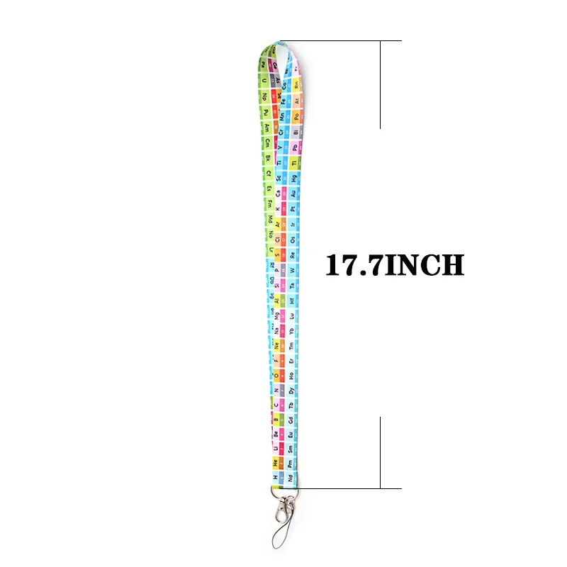 YL611 Periodic Table of Elements Lanyards Neck Strap Lanyard for keys ID Card Keychain Phone Strap Badge Holder DIY Hang Lanyard