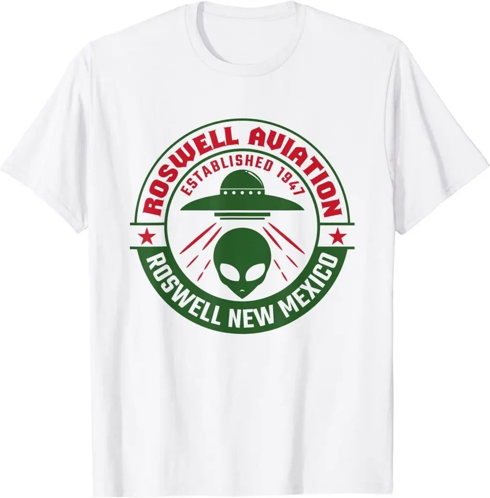 Roswell Aviation Established 1947 Roswell Alien UFO T-Shirt  Anime Graphic T-shirts for Men Clothing Women