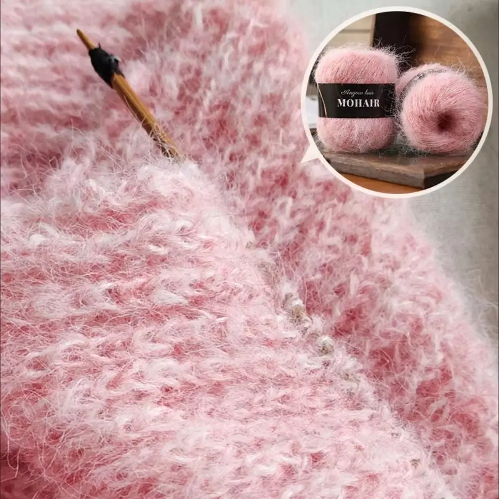 Fil à tricoter en mélange de coton, alpaga et mohair, à poils longs, fait main, doux et moelleux, pour tricot et crochet