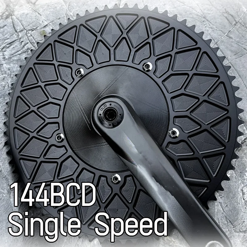 

144bcd Chainring 144 Bcd Single Speed Crown Aero Narrow Wide Chainring 50t 52 54t 56 58t 60 Tooth Sprocket Fixed Gear Road Bike