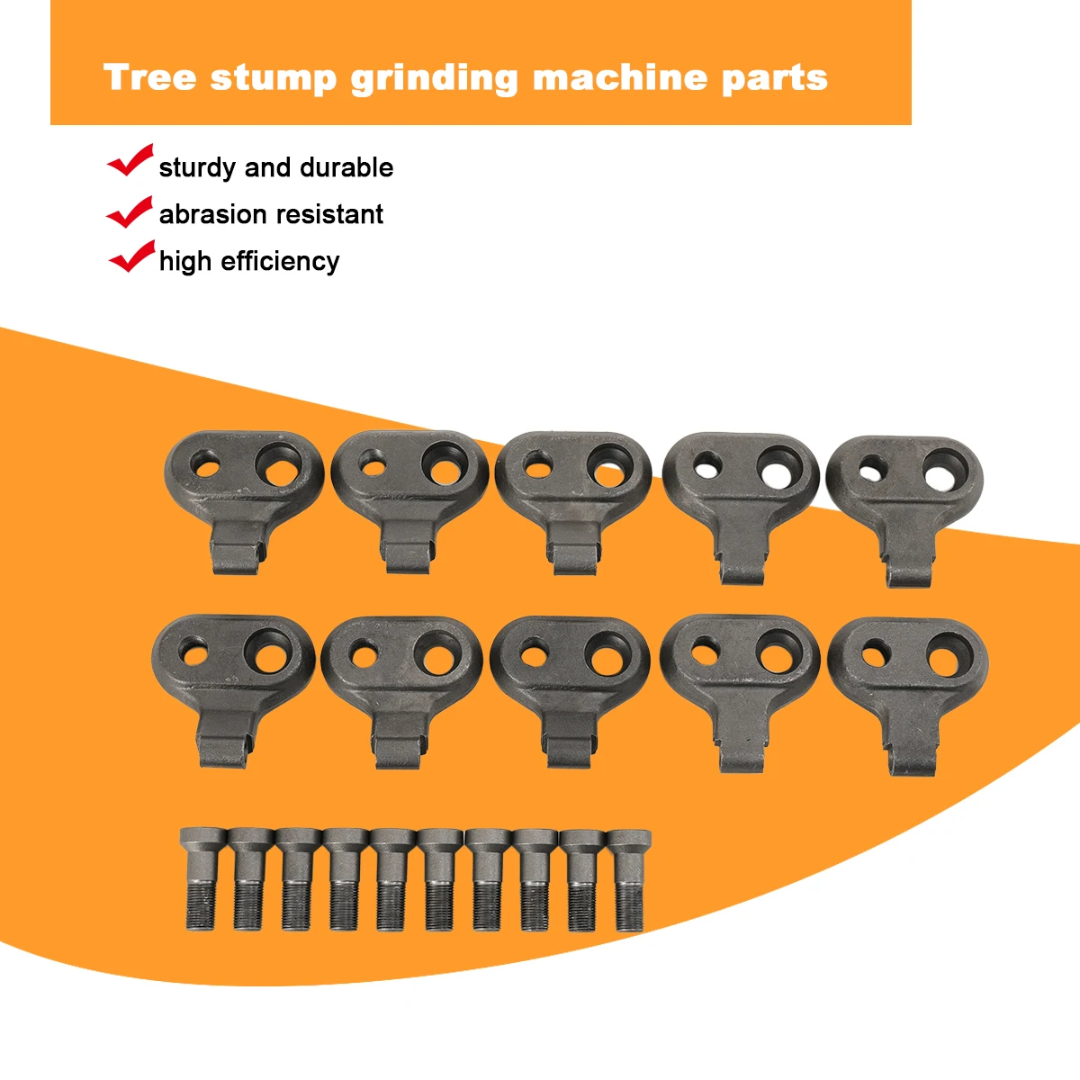 

Stump Grinder Pocket & Teeth Kit Grinder Accessories for BARRETO SG30 with 2-1/4" Bolts 16pcs Tooth