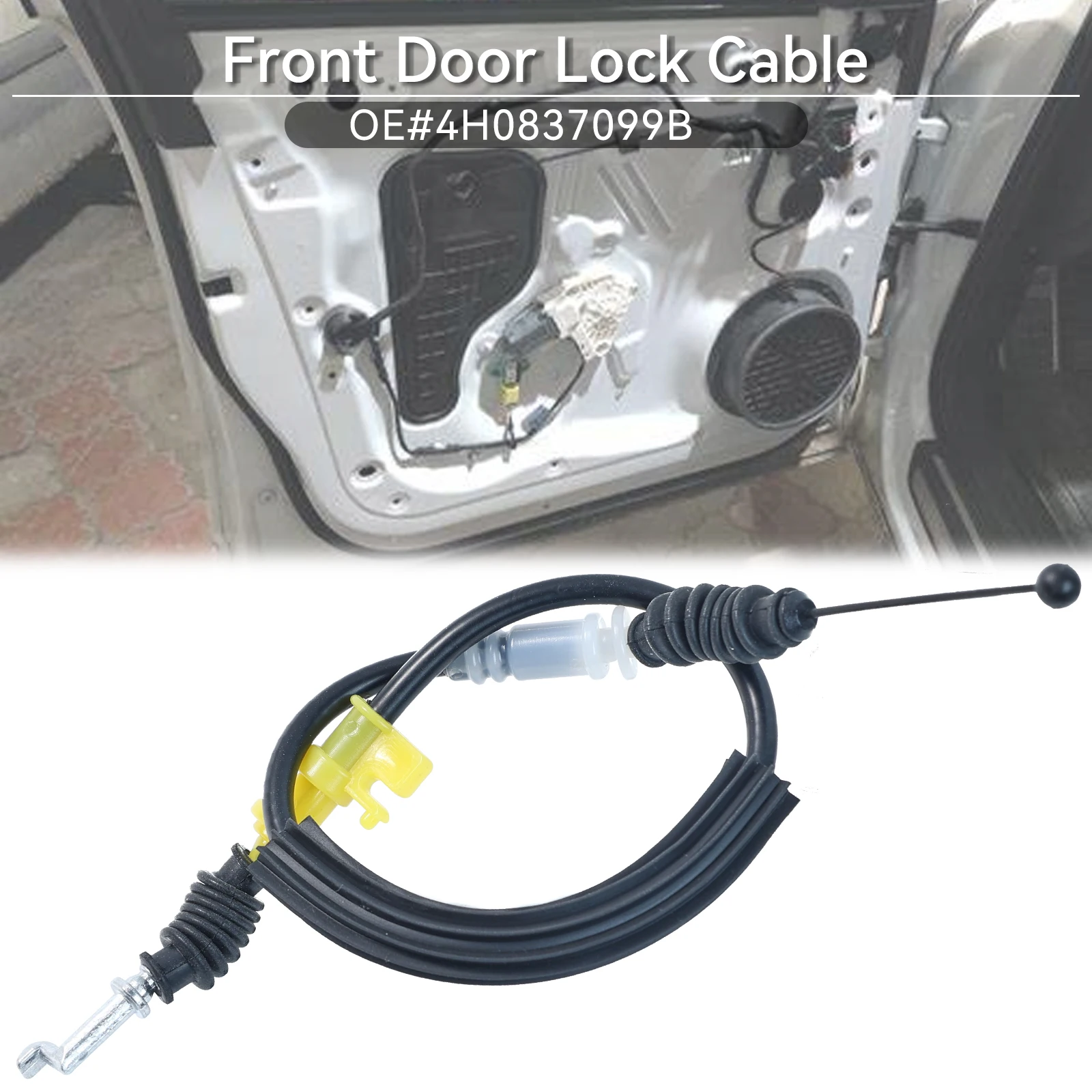 Auto Exterior Door Handle Lock Cable Front or Rear For Audi A1 A4 A5 A6 A7 A8 TT Q3 Q5 4H0837099B Lock Hardware Without Actuator