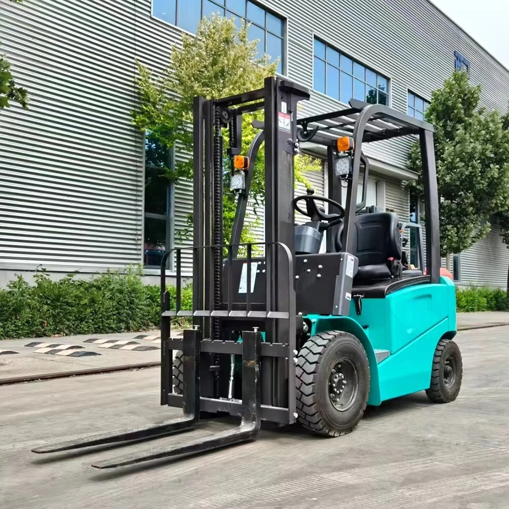 Rough Terrain 4 Wheel Electric Forklift 3 Ton With Pneumatic Tires For Construction Site Aggregate Yard Uneven Ground