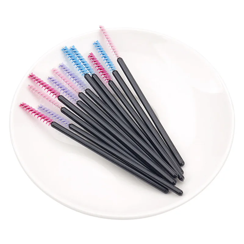 Brosses à cils jetables en Nylon, 50 pièces/sac, brosse à sourcils, Extension de cils, baguettes de Mascara, ensemble de pinceaux cosmétiques, outils de maquillage de beauté