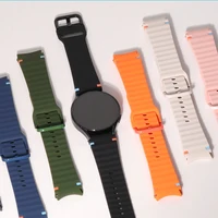 Correas oficiales para Samsung Galaxy watch 7/FE/5 Pro/6/4 classic 44mm 40mm pulsera deportiva de silicona correa Galaxy watch7 Band
