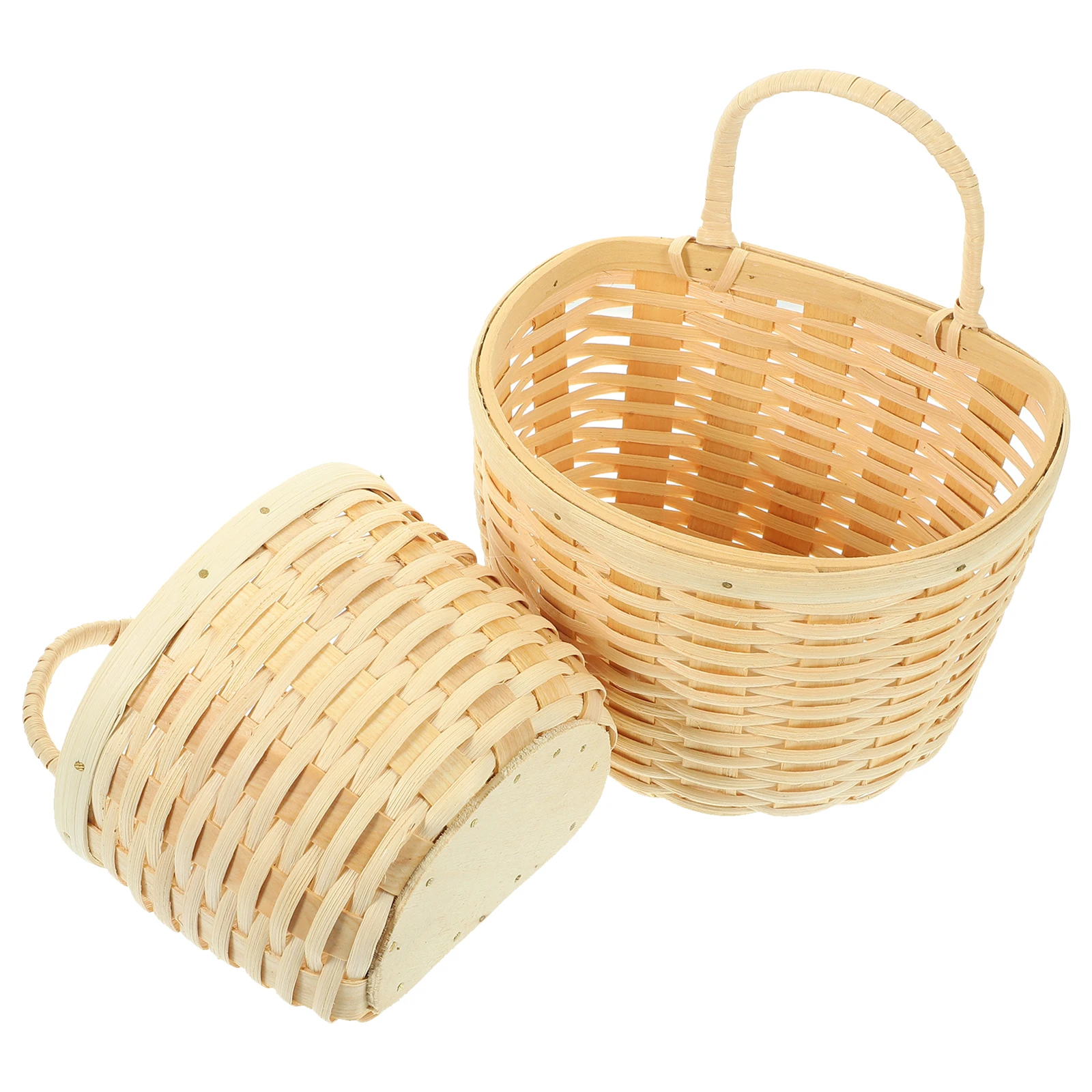 

1Set Wall Hanging Storage Basket Multifunctional Kitchen Woven Basket for Fruits Vegetables Garlic Ginger Woven Wall Baskets