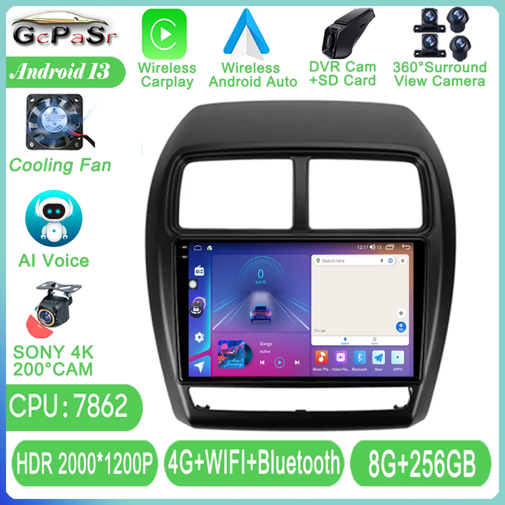 

Car Radio Multimedia Video Android Auto For Mitsubishi ASX 1 2016 - 2022 Player Carplay Stereo QLED 5G WIFI DSP No 2 din No DVD