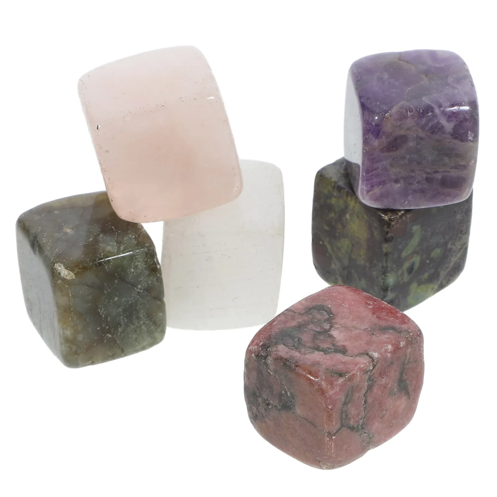 

6Pcs Whiskey Quartz Stones Reusable Ice Cubes for Drinks Exquisite Craftsmanship Practical Accessories Whiskey Stones Ice Cubes