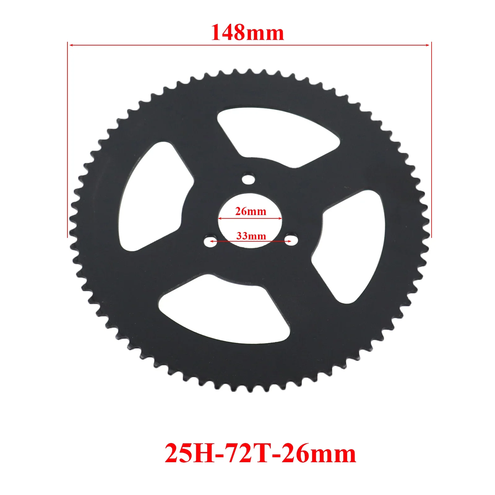 25H 60T 62T 66T 70T 72T 74T 76T 78T Tooth 26MM Rear Sprocket for 47CC 49CC Mini Moto ATV Quad Dirt Pit Pocket Bike Scooter Parts