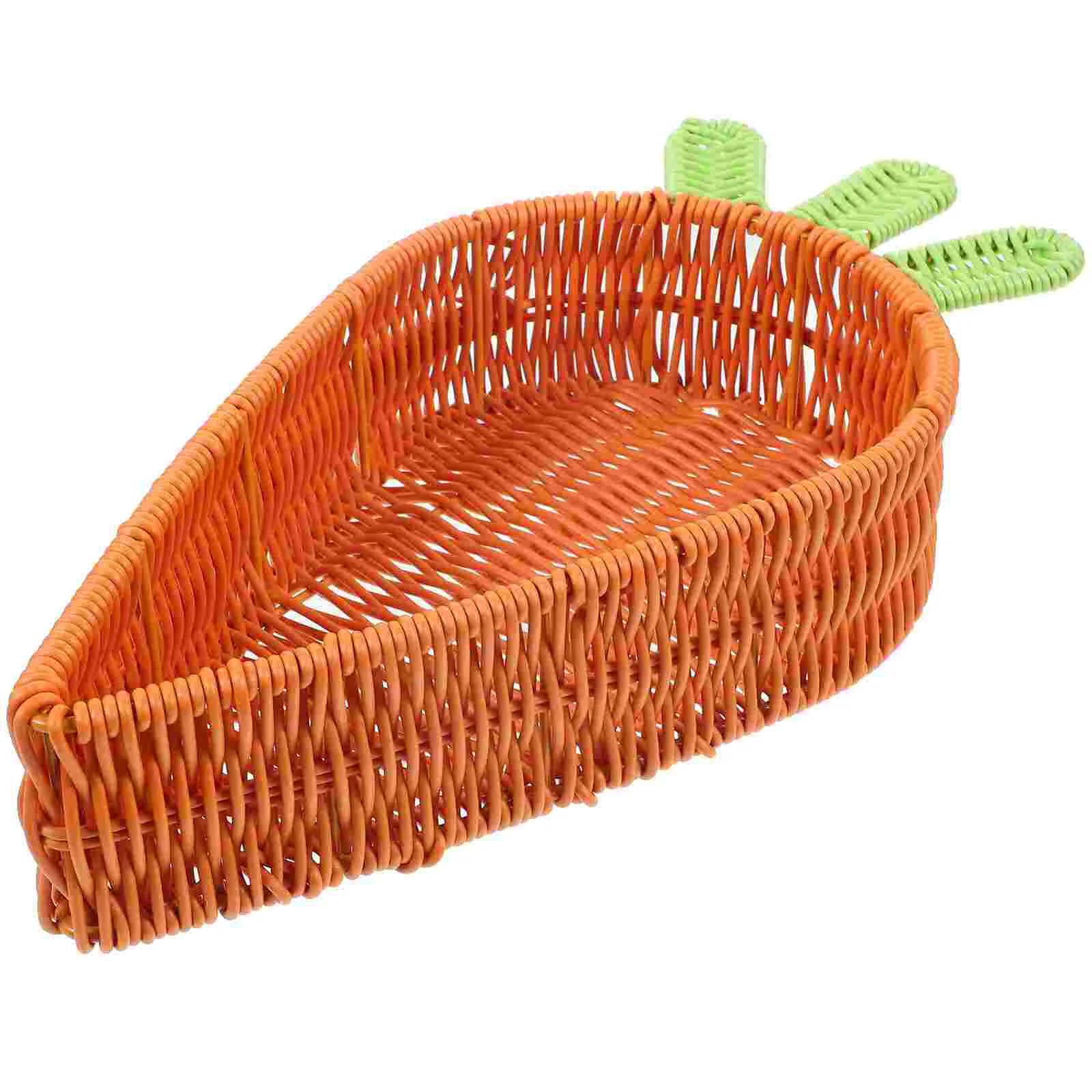 

Rattan Carrot Fruit Plate Basket Storage Baskets Wicker Decorative Simulation Woven For Shelf