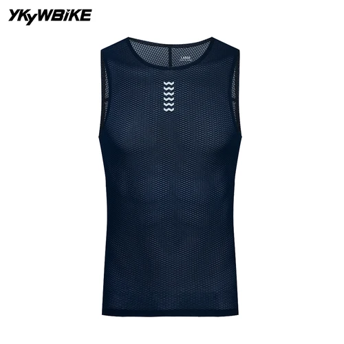 YKYWBIKE-capa Base de ciclismo para hombre, camiseta interior para bicicleta de carretera, chaleco ligero transpirable para bicicleta, ropa interior deportiva sin mangas de secado rápido