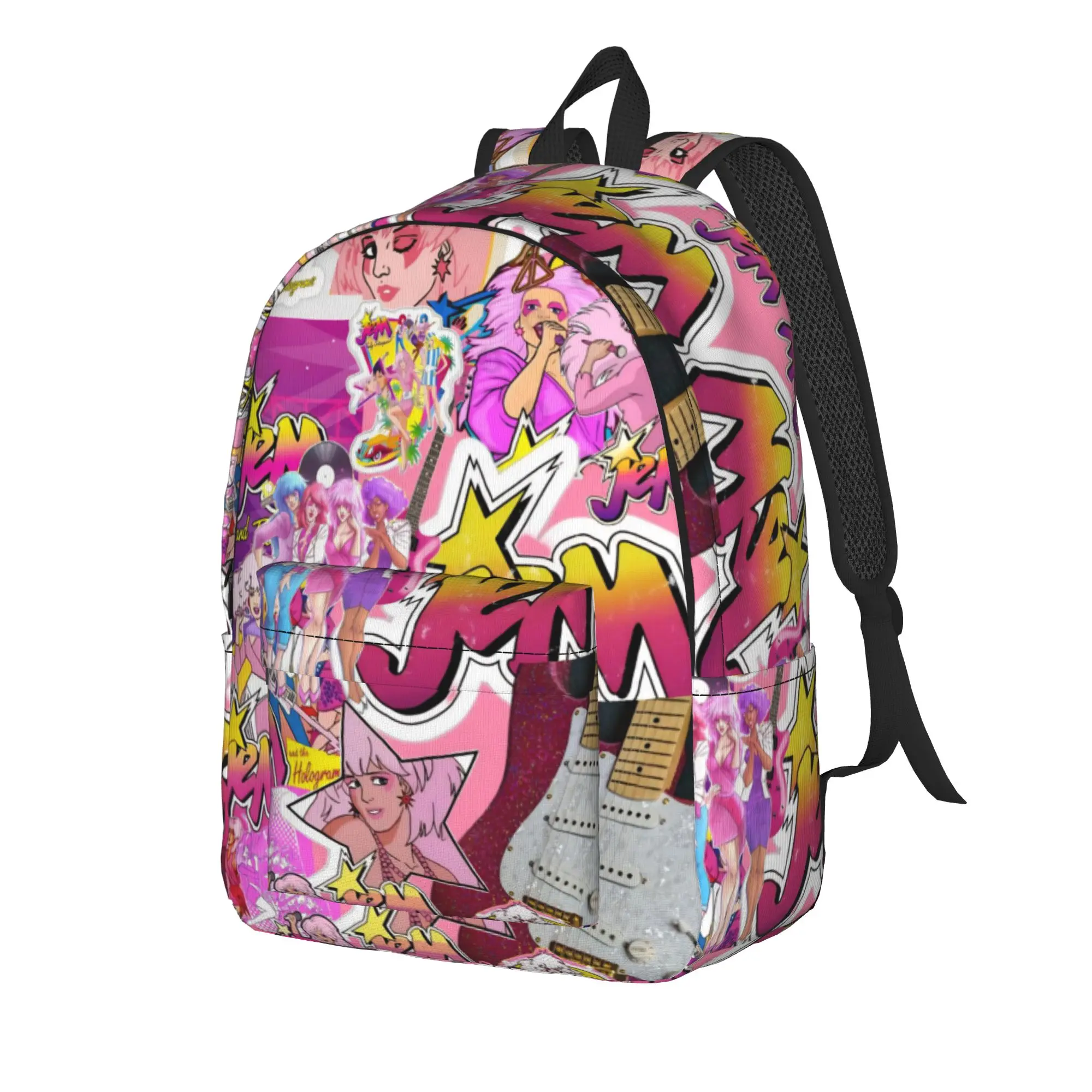 Jem And The Holograms Backpack for Men Women Cool High School Business Daypack  Laptop Shoulder Bag Outdoor