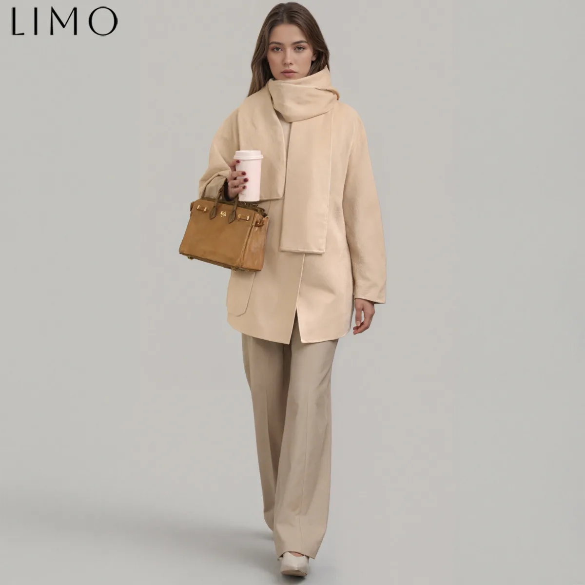 

LIMO 2025 New Women’s Short Wool Blend Coat Creative Design, Commute & Travel Ready, Fall-Winter Trendy Outerwear