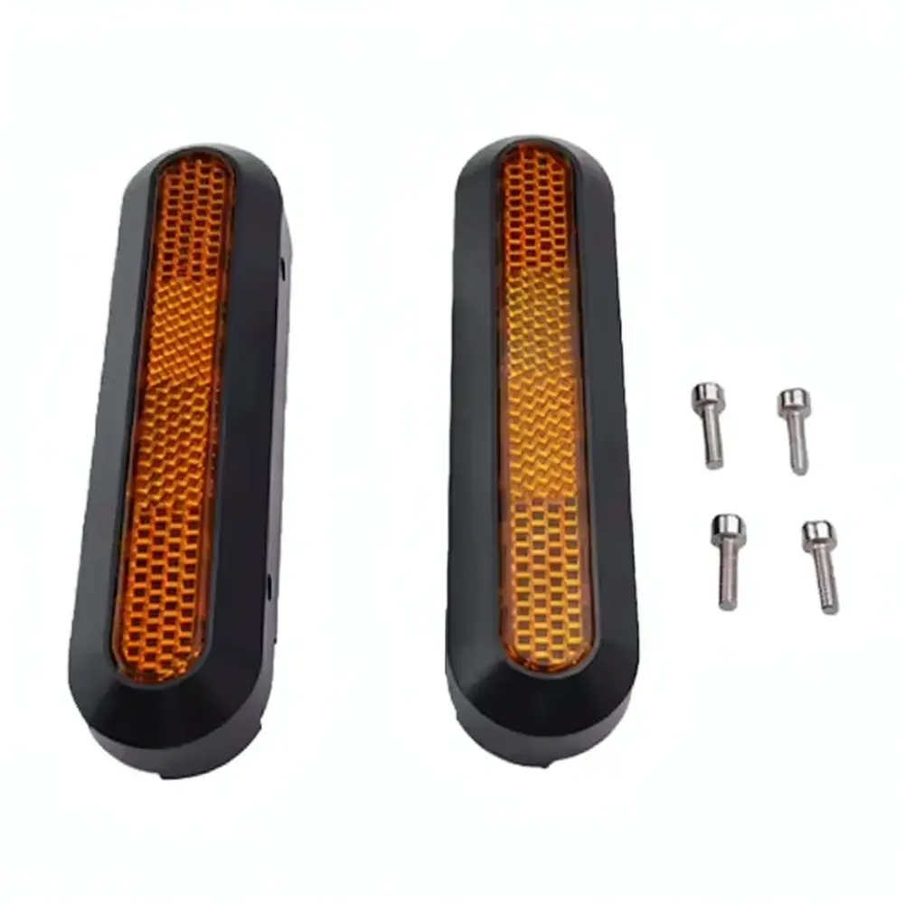 Rear Wheel Decorative Cover Plus Side Yellow Warning Reflector For For Elite Scooter Durable Exterior Replacement Parts Set