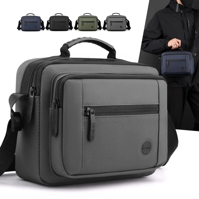 Bolsa de ombro transversal impermeável para homens, sacos mensageiro masculinos, bolsas casuais, viagem de lazer ao ar livre, bolsa portátil de