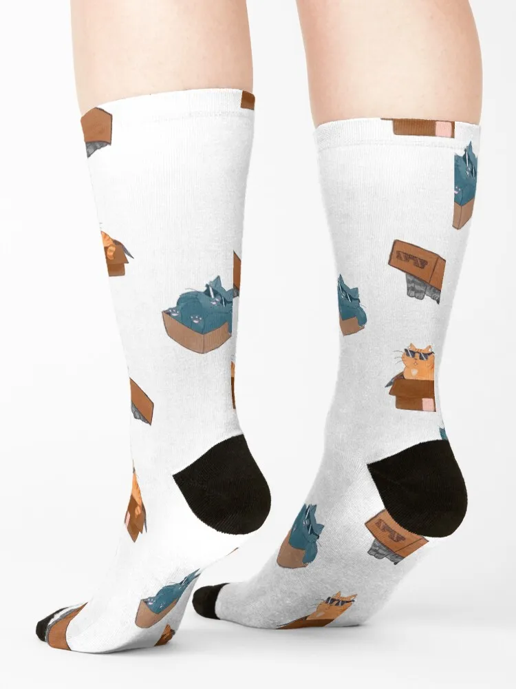 Box Cats Socks loose man ankle new in's Woman Socks Men's
