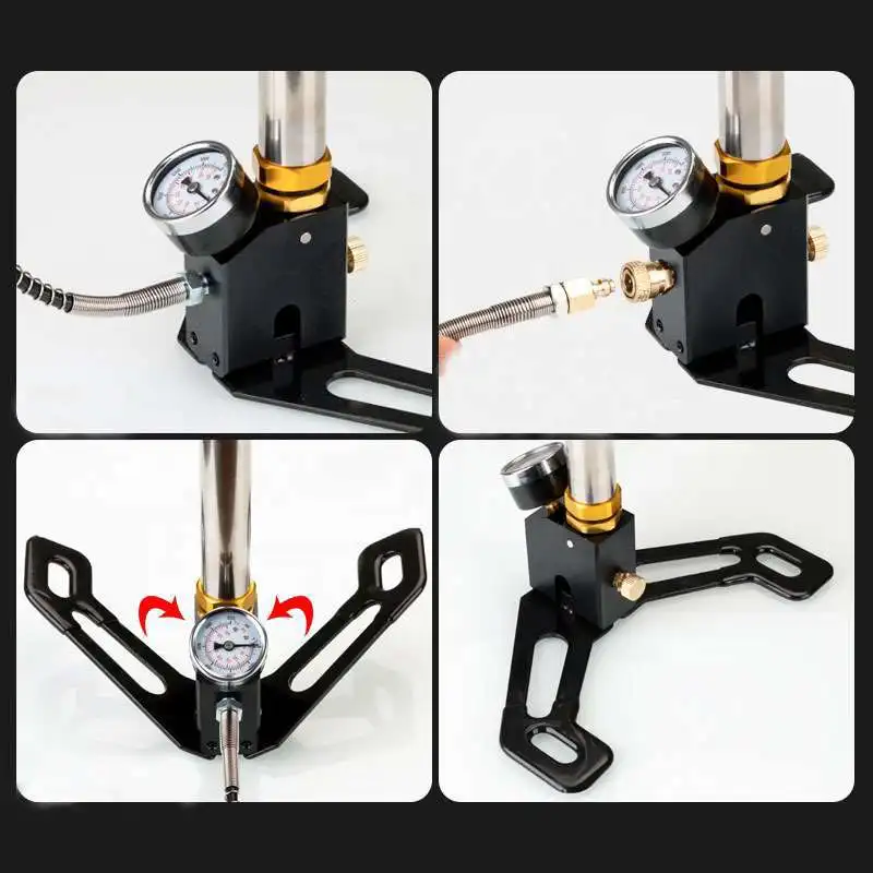 300bar 30mpa 4500psi 3 Stage PCP Pump for Car Bicycle High Pressure Air Compressor Hunting Inflator HPA Tank Diving Inflator view 3