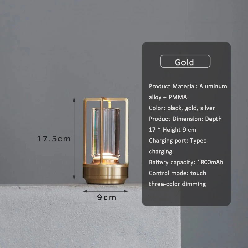 Crystal Aluminum Touch Lamp 5