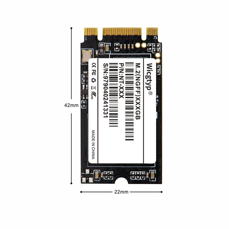 Wicgtyp M.2 NGFF SSD M2 2242Mm 64GB 128GB 256GB 512GB Ssd 1TB Hdd đĩa M2 Sata3 Chắc Chắn Ổ Cứng Cho Laptop Máy Tính Để Bàn