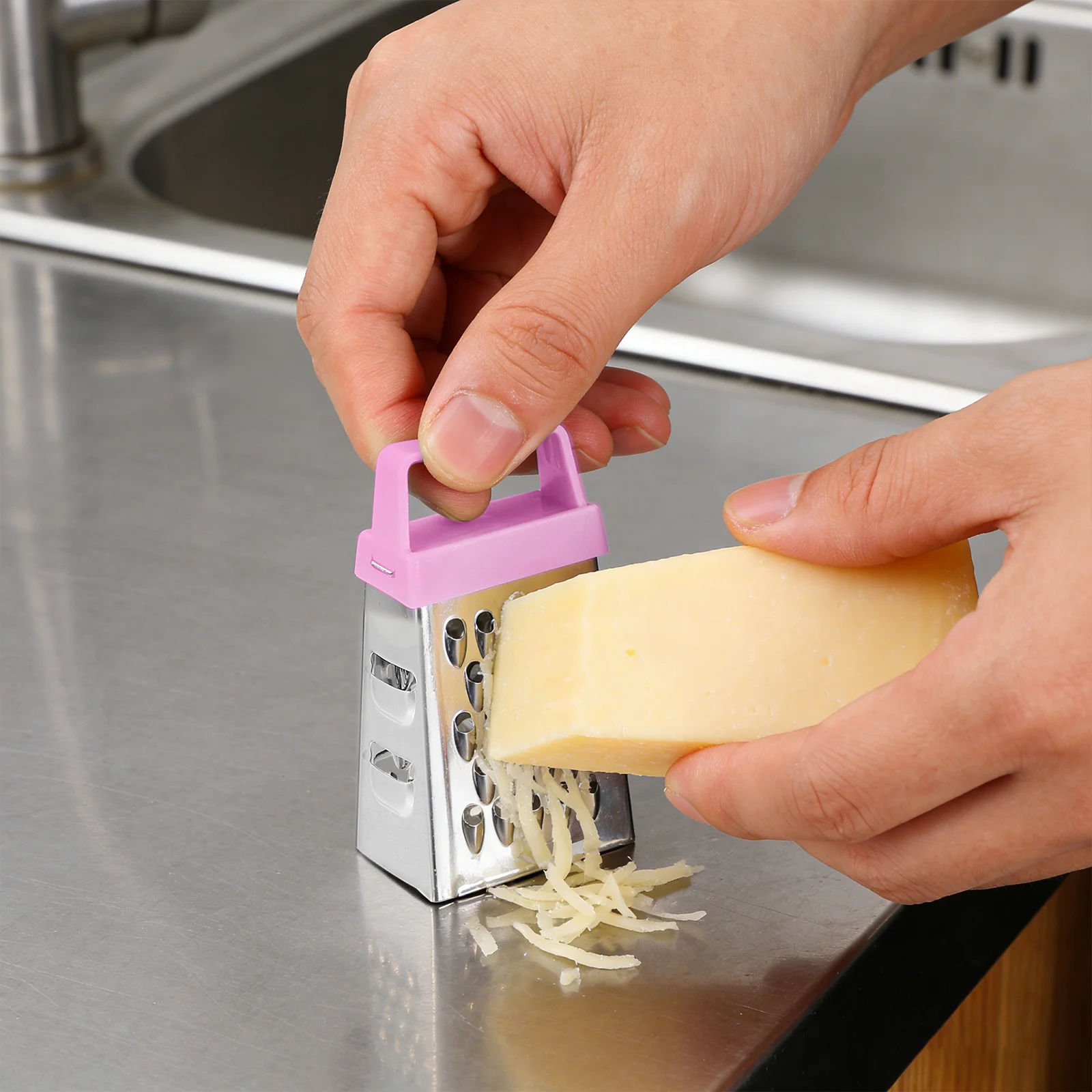 

Mini Cheese Grater Set 6Pcs Stainless Steel Hand Grater for Vegetables Kitchen Supplies Grating Tool Non Slip Design