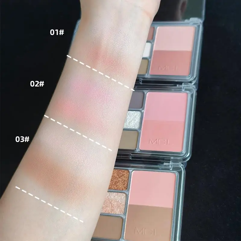 12 Shade Multi-Purpose Makeup Palette Creamy Texture Long Wearing for Light Everyday Dating Makeup Wear
