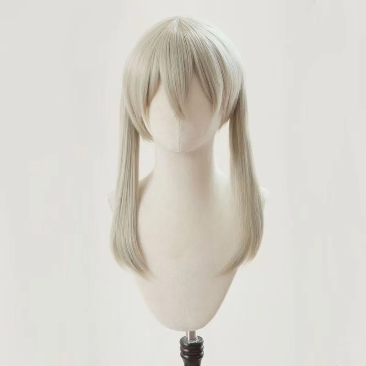 Soul Eater Maka Albarn Cosplay Peruca Linho Loira Twin Ponytails Estilo Anime Peruca Fantasia Para Cosplay