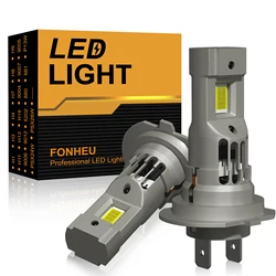 2x H7 LED Canbus 오류 없음 전구 자동차 헤드 라이트 50W 12V 24V 6000K 16x CSP 칩 Led H7 자동 헤드 라이트 전구 lampada 16000LM 6000K