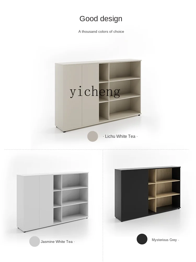 ZC Office Furniture File Cabinet Material Locker Simple Office Floor Double-Door Supporting Bookcase