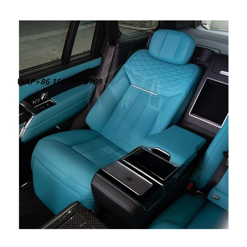 Kingkong Luxury Leather Rear Seat Covers for Range Rover-Car Interior Accessories (Blue/Brown/Red/Orange/Yellow/Purple)