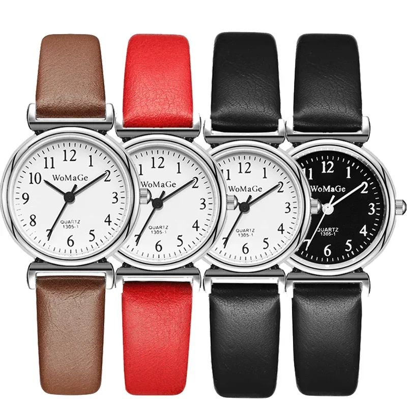 Women Watches Vintage Small Dial Watch Sweet Leather Strap Casual Ladies Quartz Clock Wrist Watches