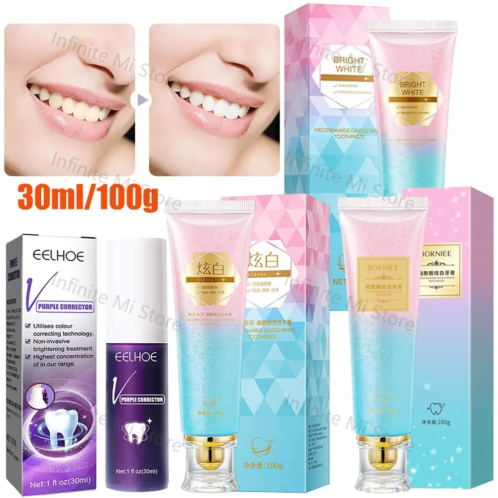 Niacinamide Whitening Toothpaste Helping To Oral Care Bad Breaths Stains Removing Reduces Plaque Toothpaste For Women Men