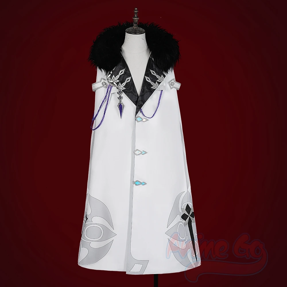 Genshin Impact Fatui Cosplay Kostuum Doctor Harlecchino Capitano Tartaglia Marionet Pulcinella Colombina Volwassen Mantel C07575
