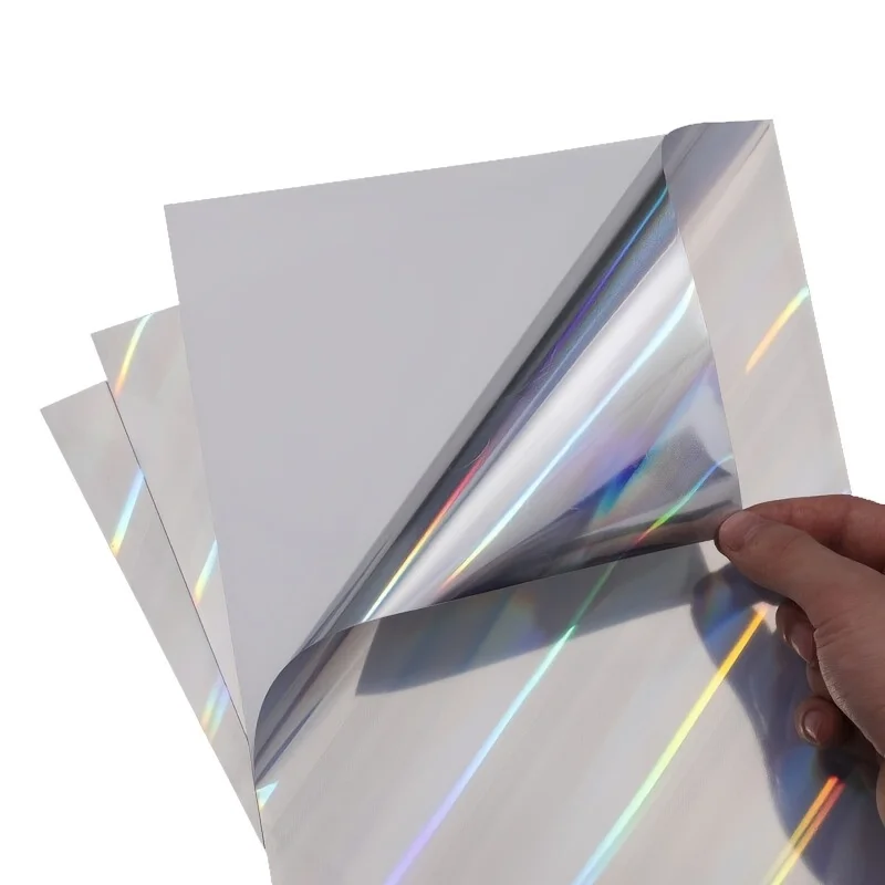 10sheets Holographic vinyl rhombic prism Holographic labels stickers printable vinyl sticker paper for inkjet printer