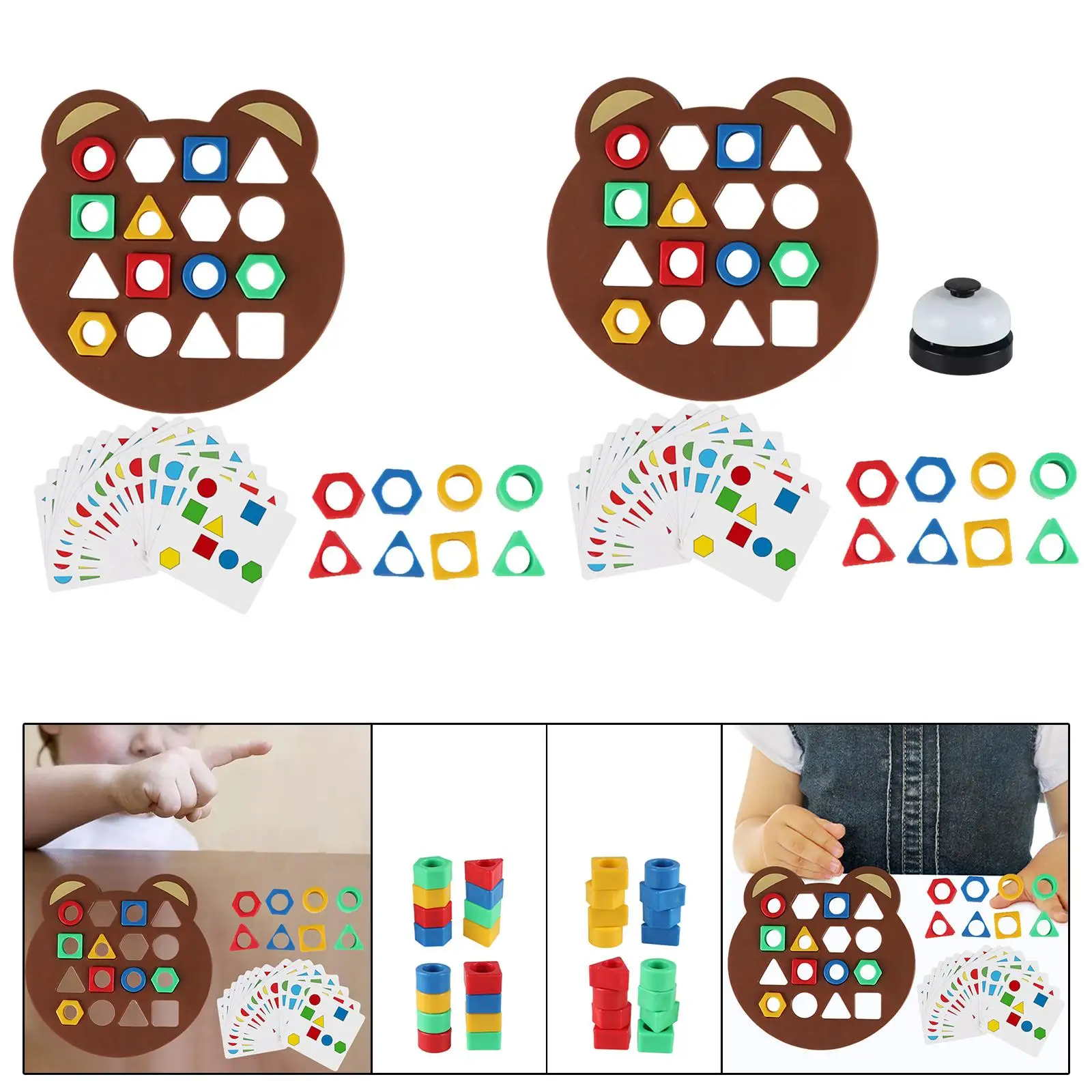 Jogo de tabuleiro de aprendizagem de cores Forma de placa de correspondência rápida Brinquedo educacional sensorial de cores