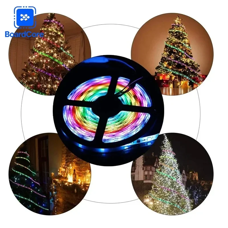 قطاع مصباح ليد IP65 إضاءة مقاومة للماء قطاع ws2811 مصباح الشريط 5 متر مرنة LED الشريط مصباح DC12V إضاءة خلفية للتلفاز الديكور SMD5050 #2