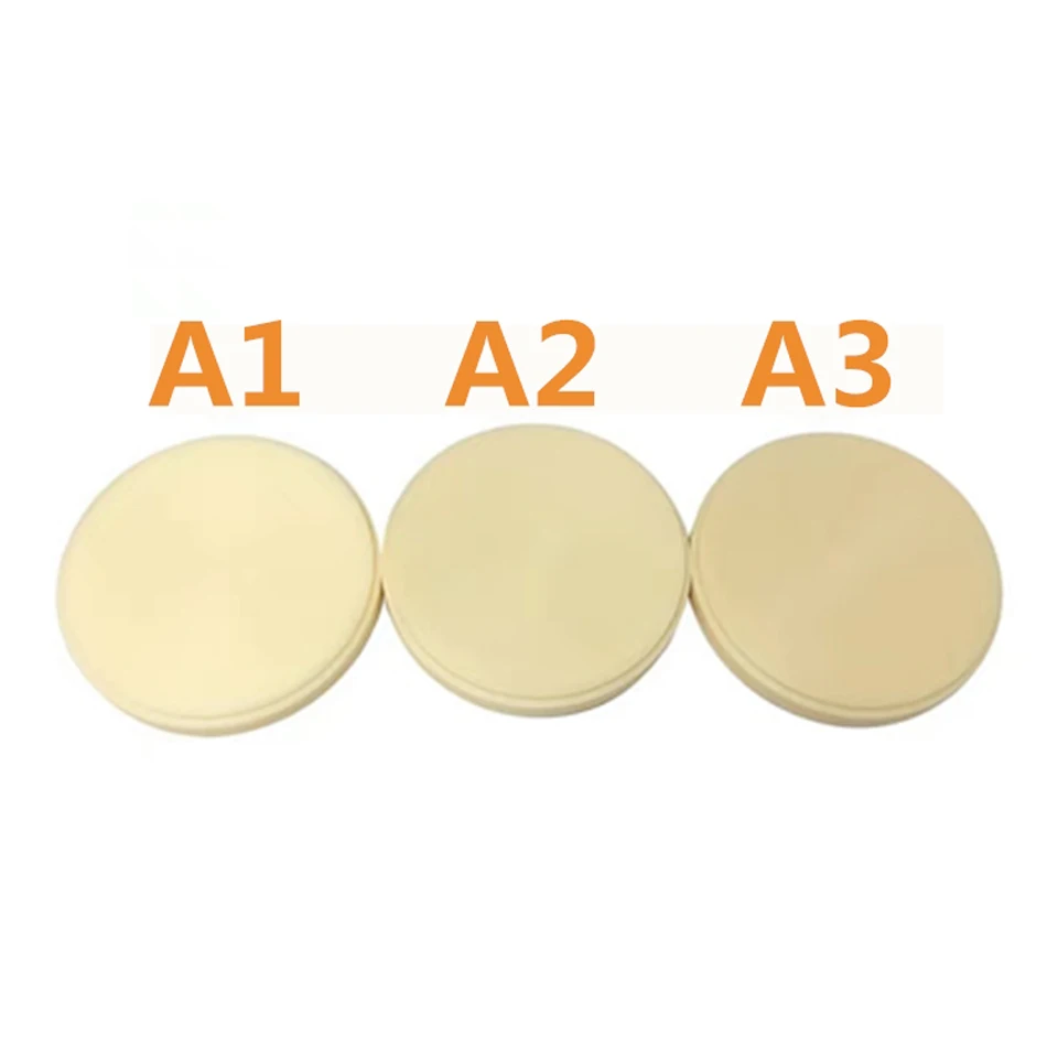 DENXY 1 Stück Dental PMMA-Scheibe A1 A2 A3 CAD/CAM Fräsharz-Scheibe Zahnarztmaterial für die Herstellung von temporären Brückenrestaurierungen – Detail 3