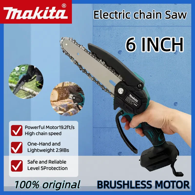 منشار ماكيتا الأصلي الصغير 18 فولت النجارة مع منشار كهربائي صغير محمول باليد 6 بوصة منشار سلسلة صغير محمول