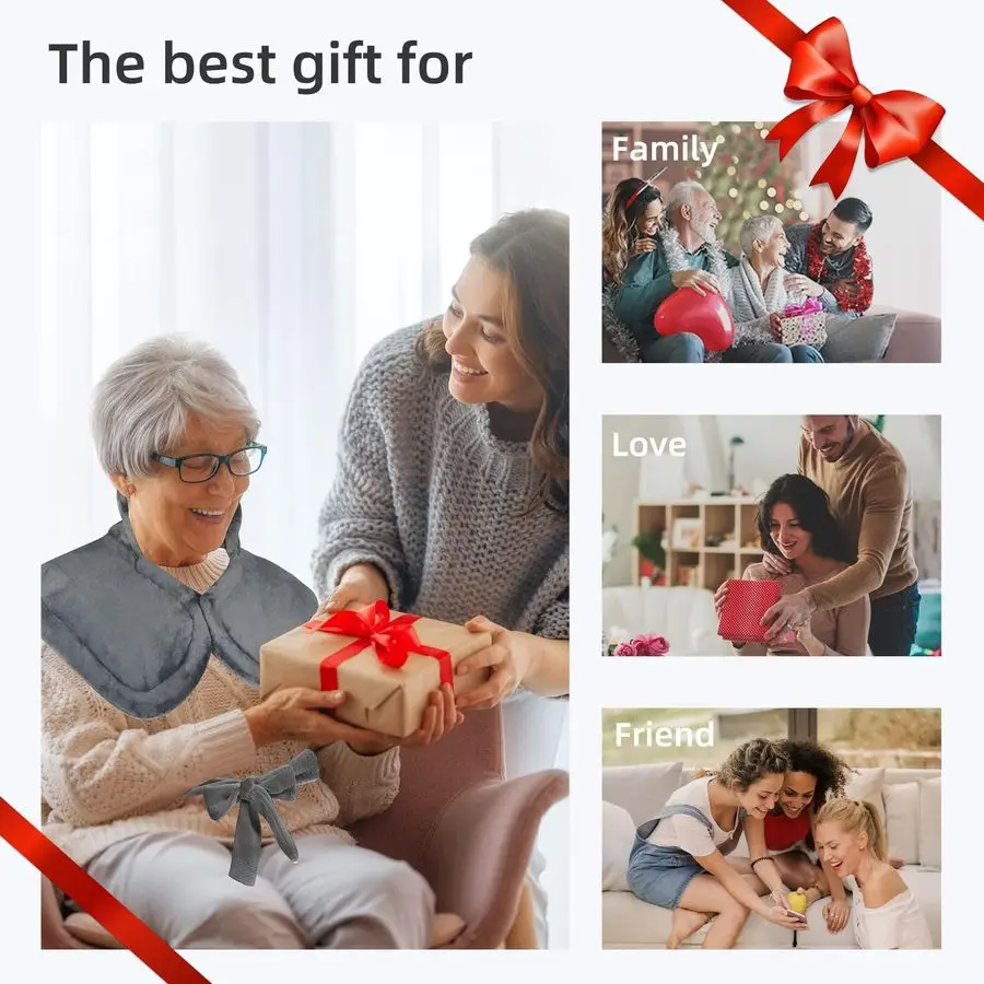 

Heating Pad for Neck and Shoulders and Back, Large Heating Pad for Neck and Shoulders, Electric Heated Wrap, 6 Heat Settings &am