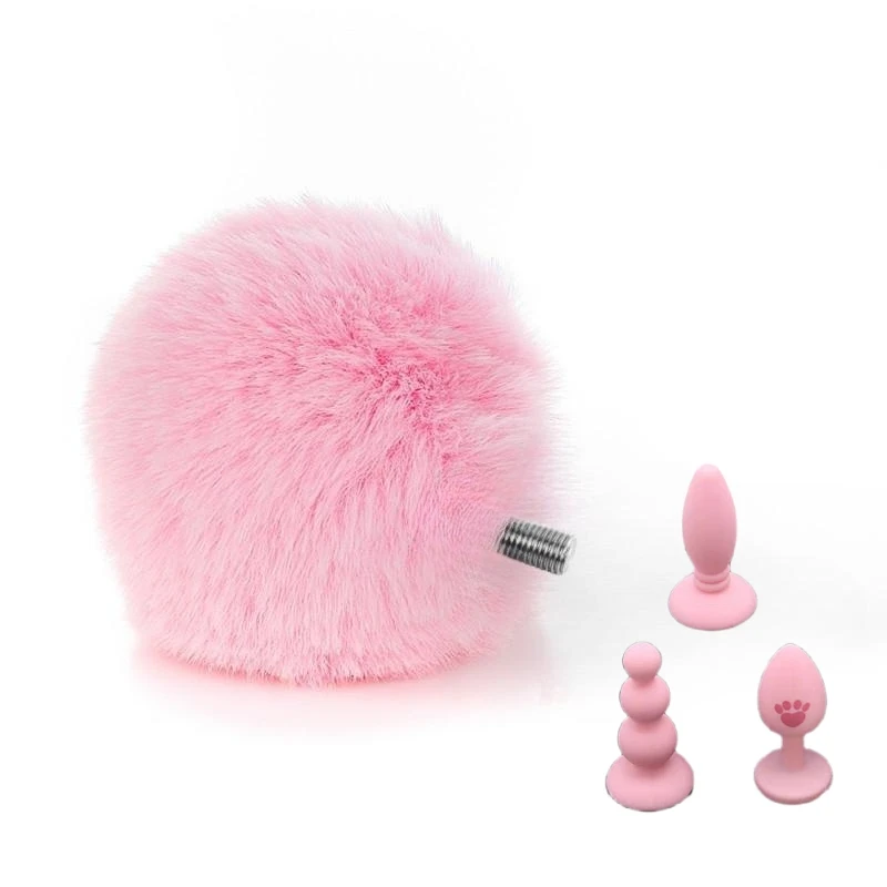 Exotic Separable Anal Sex Toys with Fetish Slave Silicone Butt Plug Fox Rabbit Tail for Couple BDSM Cosplay Teasing Sexy Shop