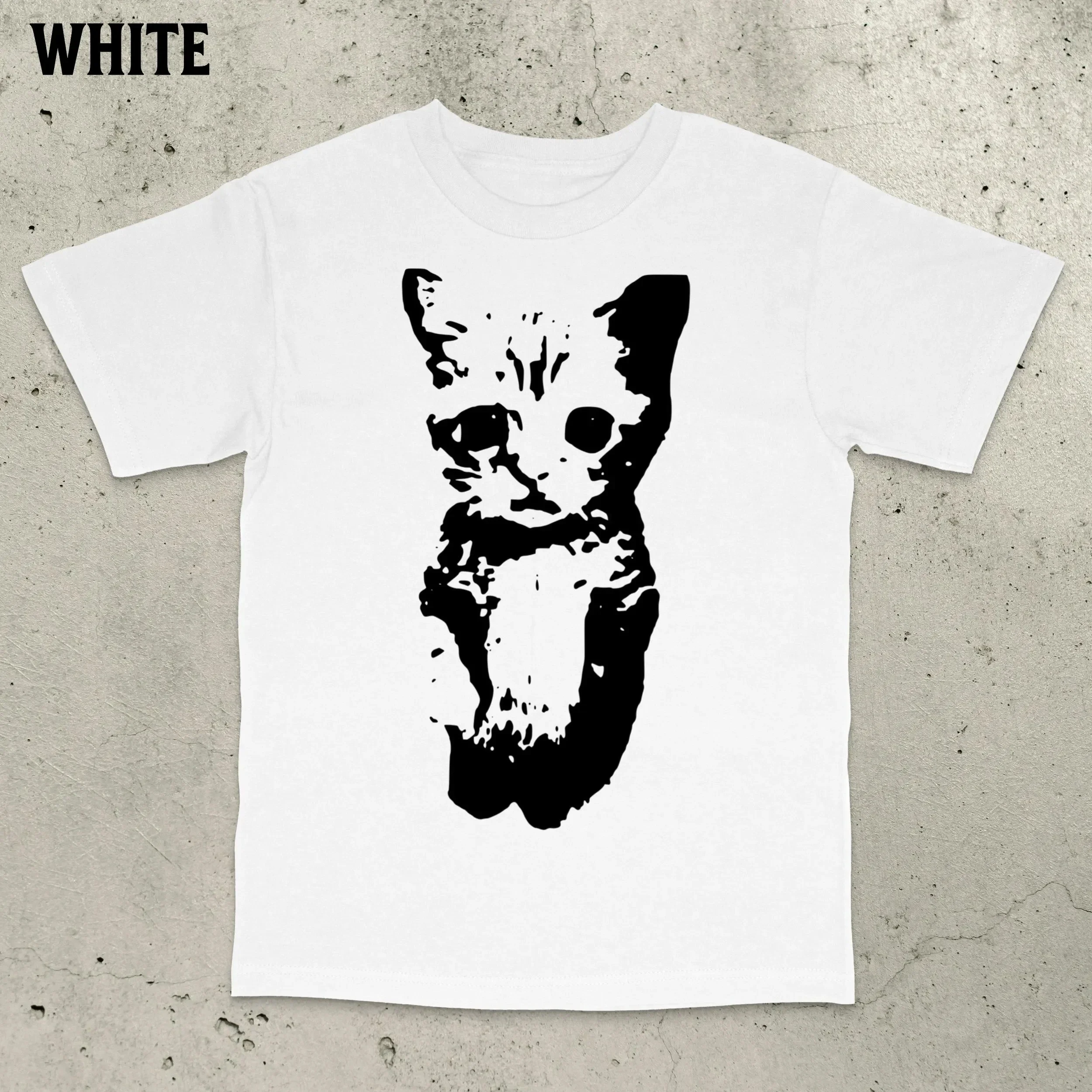 Cute Kitten Graphic Cat Funny Cat Meme Shirt Stupid Meme Shirt Cursed Cat Gen Z Meme Cringe T-Shirt Men Clothing comfortable