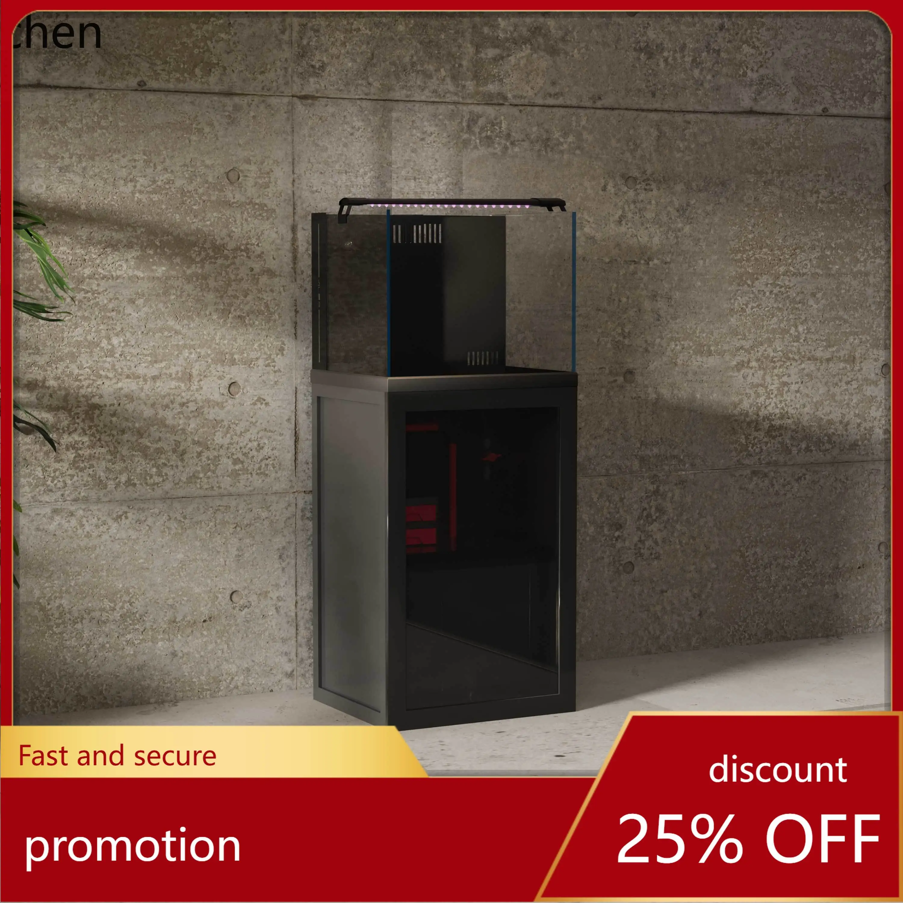 

CZ industrial air bottom filter tank ultra-white glass fish tank living room household square tank landscaping aquarium