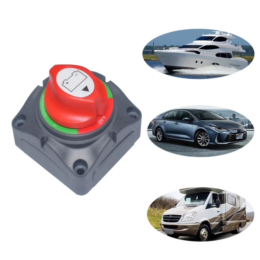 Master Battery Power Kill Off Switch 3position 12-60V 200A Selector Disconnect Isolator Main Switch for Car RV Yacht Boat Marine