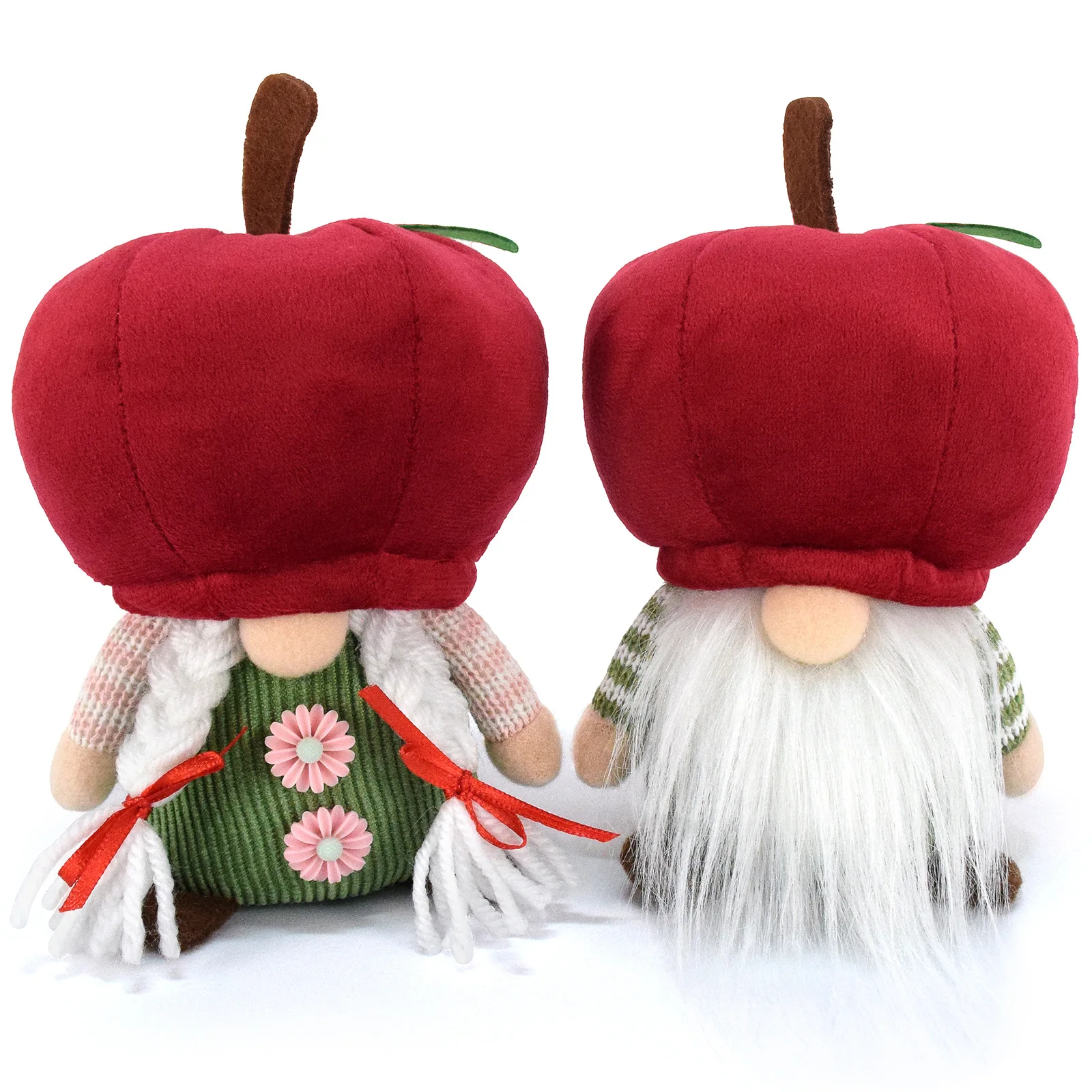 Red Apple Faceless Doll Dwarf Rudolph Fruit Dwarf Doll Decoration European and American Christmas Gift