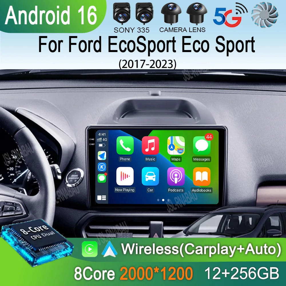 

Автомагнитола Android 16 для Ford EcoSport 2017-2023 с GPS, CarPlay, мультимедиа, навигацией, стерео, аудио DSP, головное устройство