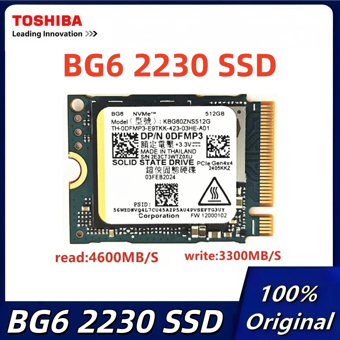 

Original BG6 256G 512G 1TB 2230 M.2 SSD Solid State Drive PCIe 4.0 ×4 NVMe 1.4c For SteamDeck Surface
