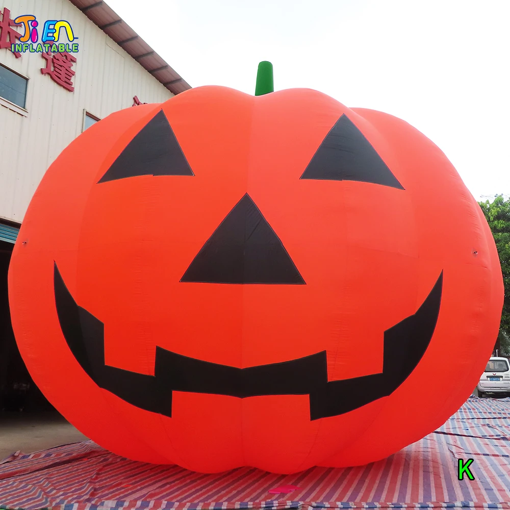 

Outdoor Advertising Promotion 4m/5m/6m Giant Inflatable Pumpkin with Ghost Face Printing Model Balloon for Halloween Decoration