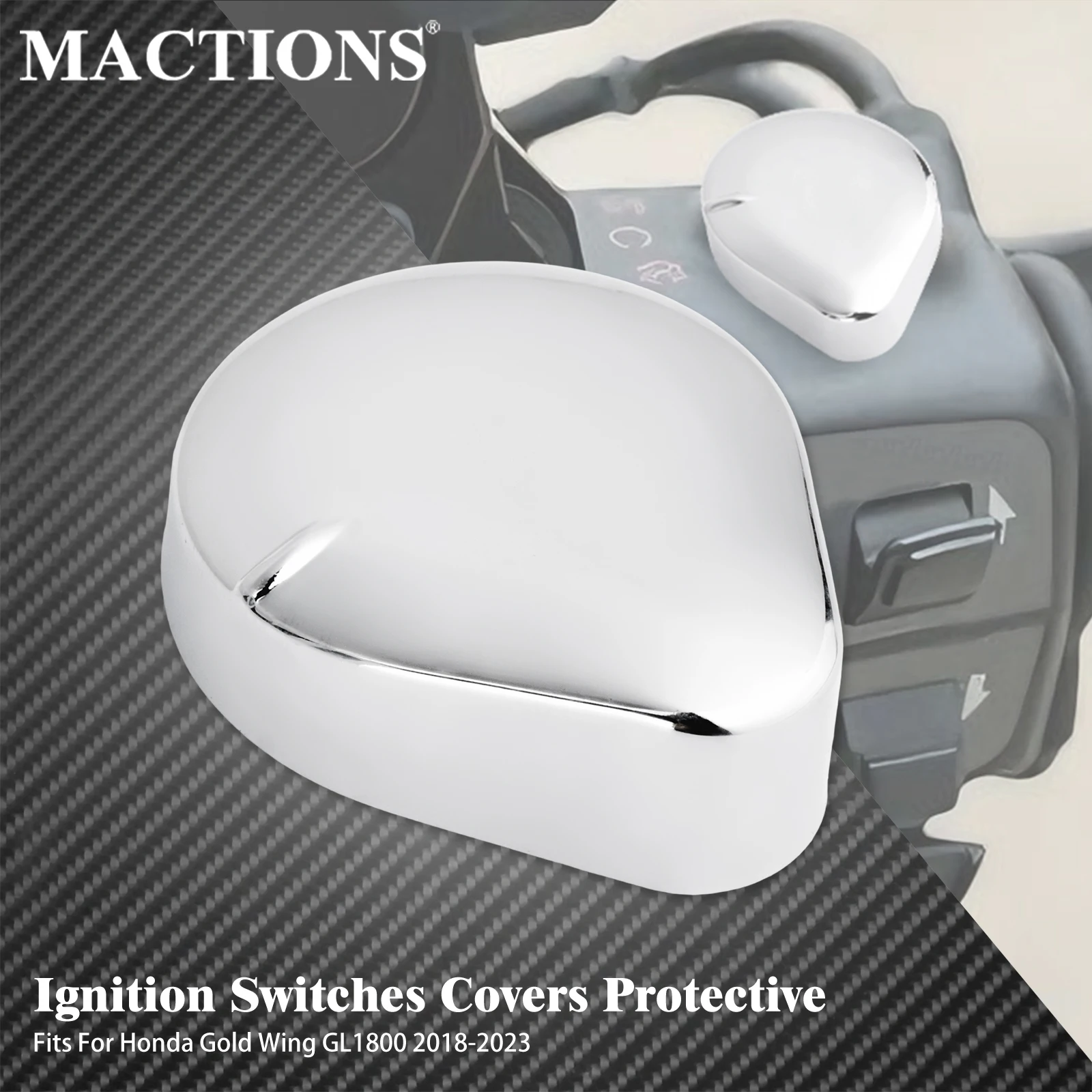 Motorcycle Kill Switch Cover Chrome Decorative Cap Trim Protective Cover For Honda Gold Wing GL1800 Glodwing GL 1800 2018-2023