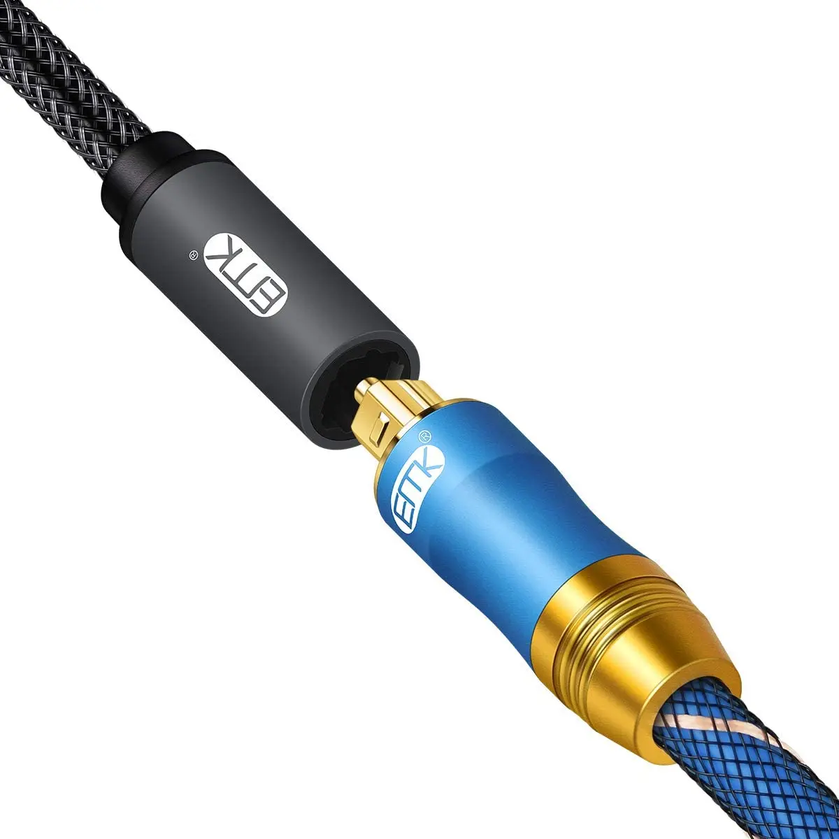 EMK-Cable óptico de extensión Mate a hembra, Cable Toslink SPDIF de entrada y salida para Barra de sonido de Smart TV, altavoz de DVD